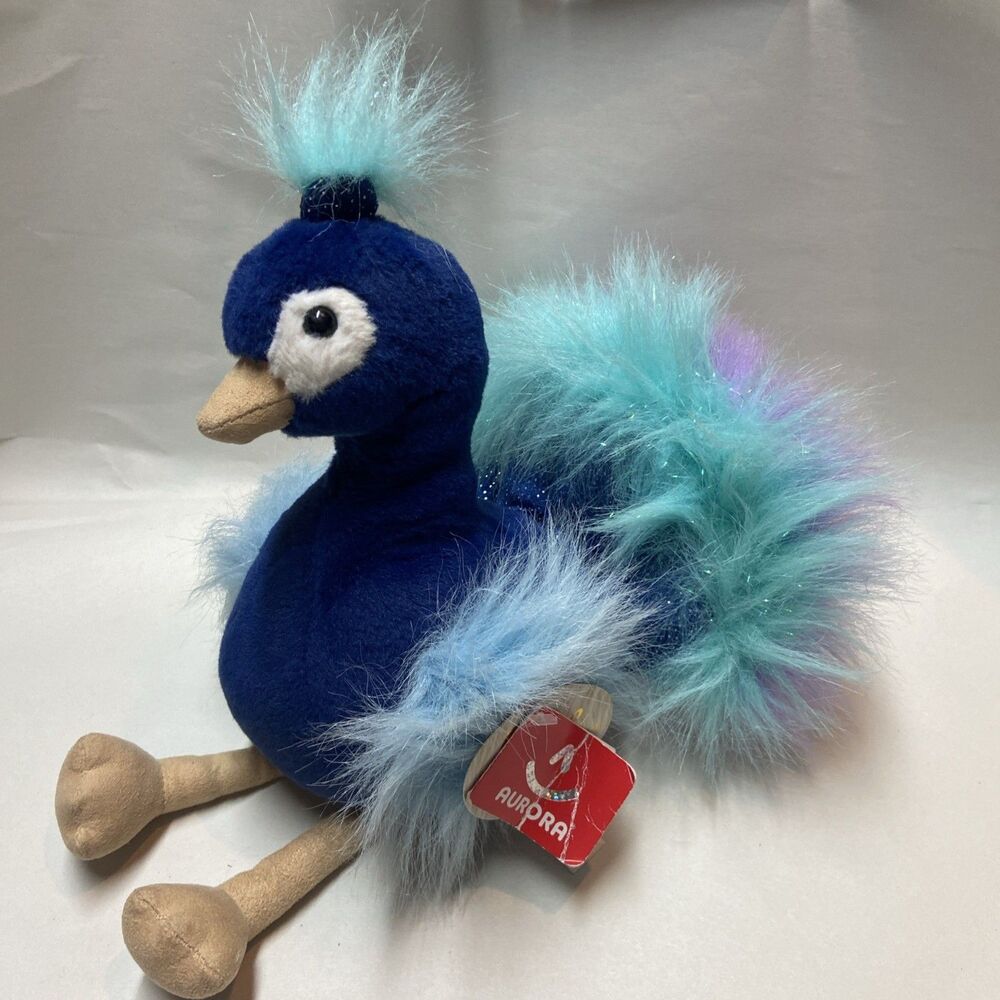Aurora 2018 Luxe Boutique  Peacock Plush 12 in Sparkly Stuffed Animal with tag